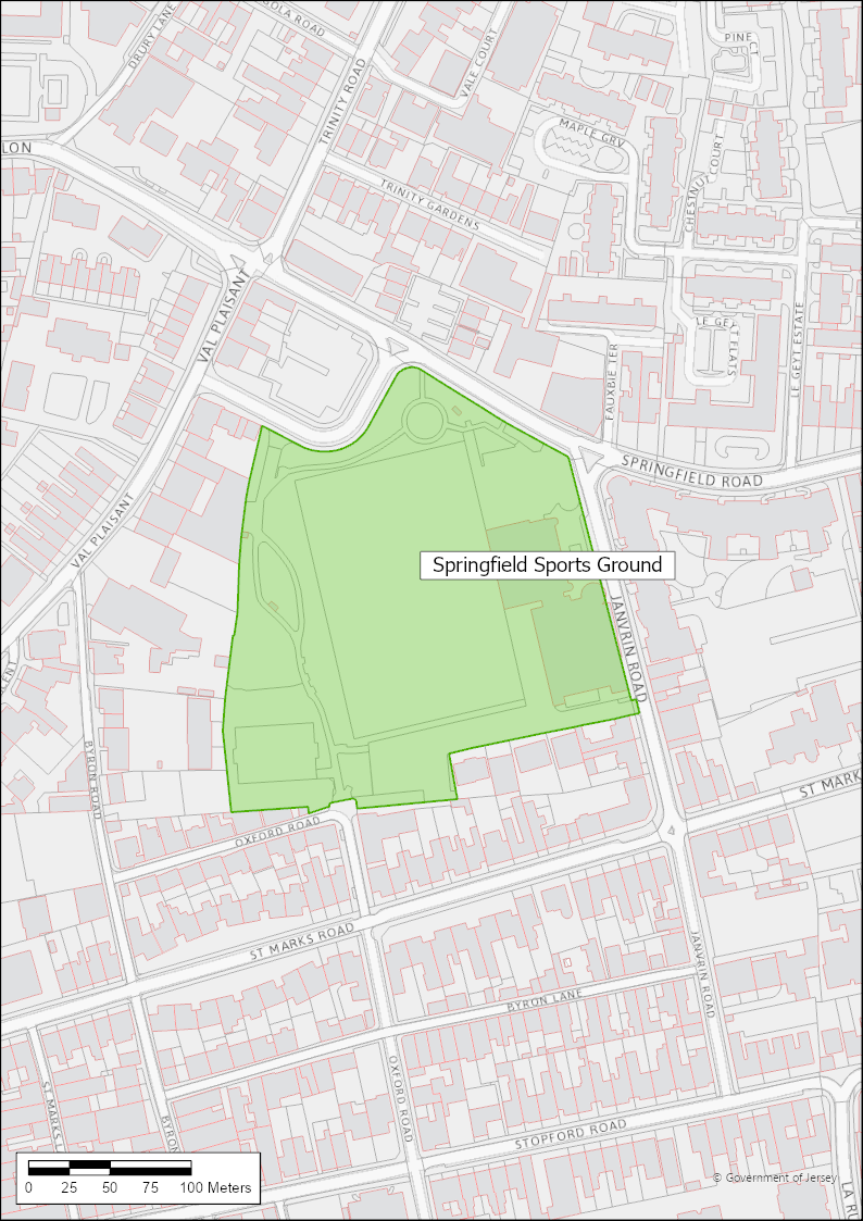 Plan of Springfield Sports Ground