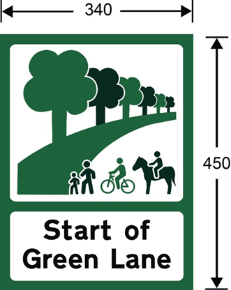 Road sign with 