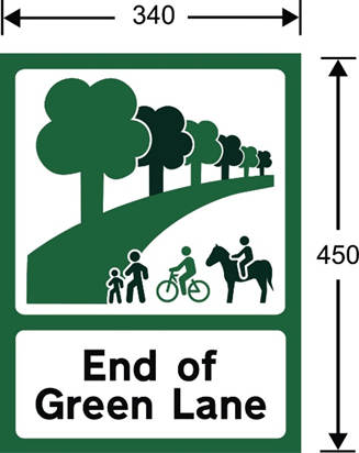 Road sign with 